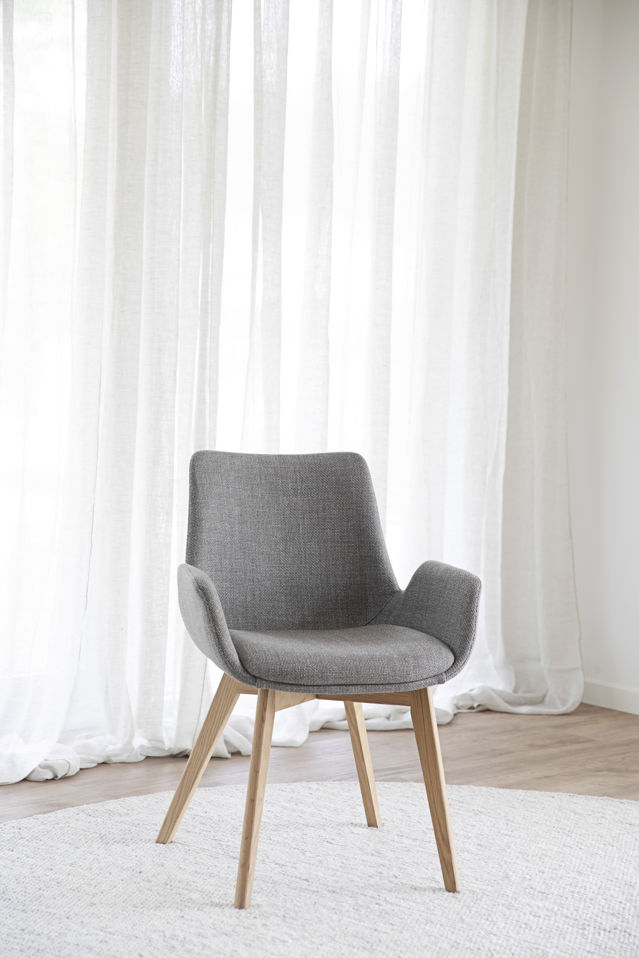 Fauteuil 'Drimsdale' - Gris/Chêne