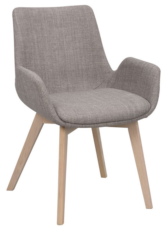 Fauteuil 'Drimsdale' - Gris/Blanc pigmenté