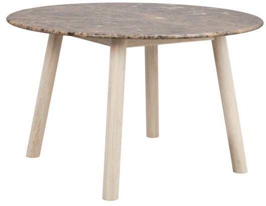 Table à manger 'Taransay' Ronde 125cm - Marron/Pigmenté blanc