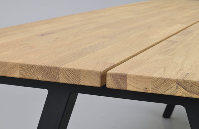 Table à manger 'Carradale' 220x100cm - Chêne/Pieds en A