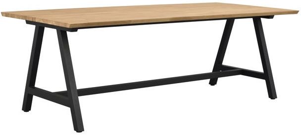 Table à manger 'Carradale' 220x100cm - Chêne/Pieds en A