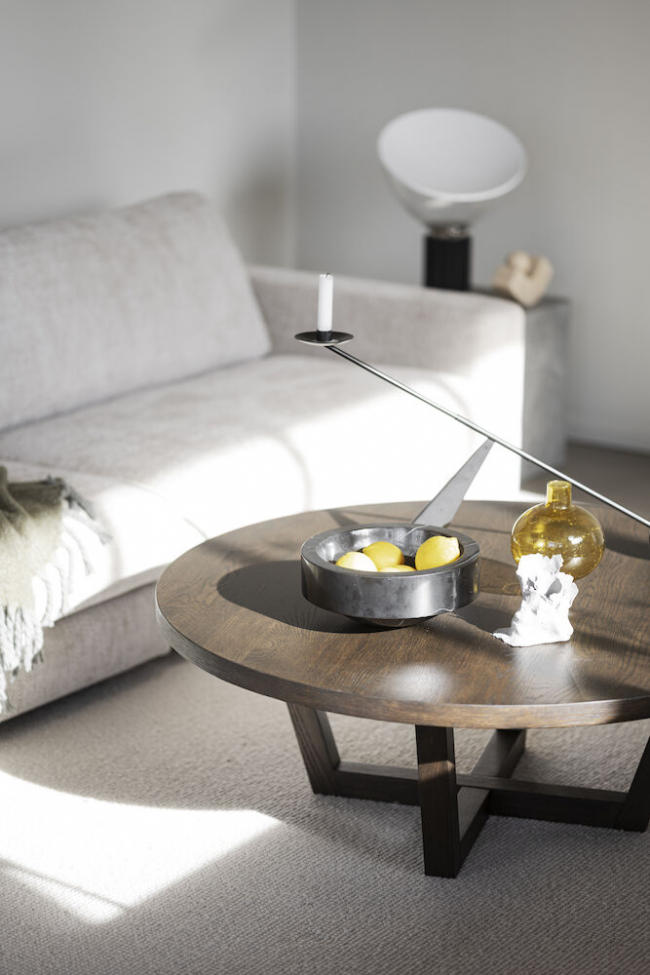 Table basse 'Boxford' Ronde 110cm - Chêne foncé