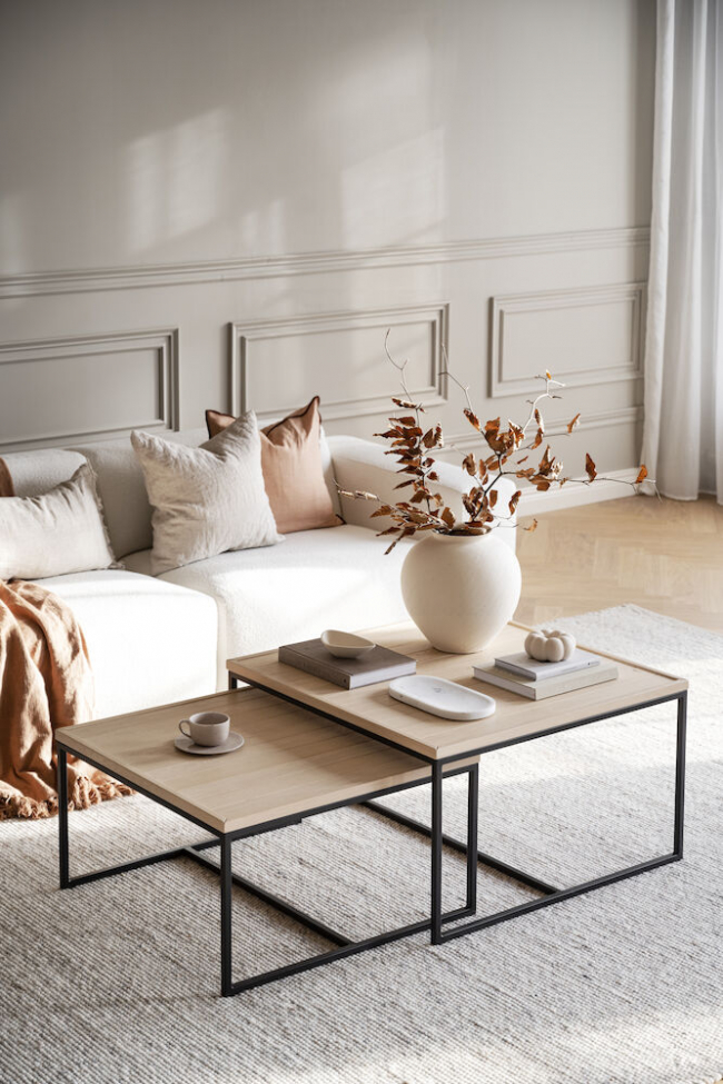 Table basse 'Deerfield' 70x70cm - Chêne