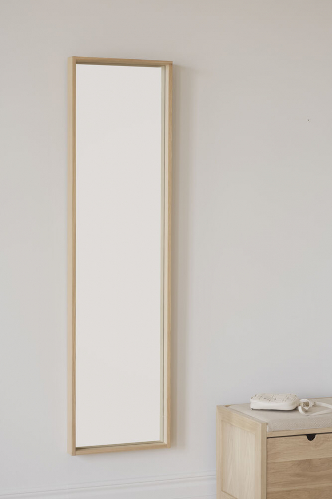 Miroir 'Hillmond' 150x40cm - Chêne clair