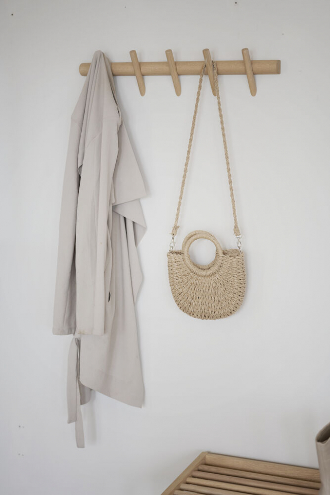 Porte-manteau 'Hillmond' 65cm - Chêne clair