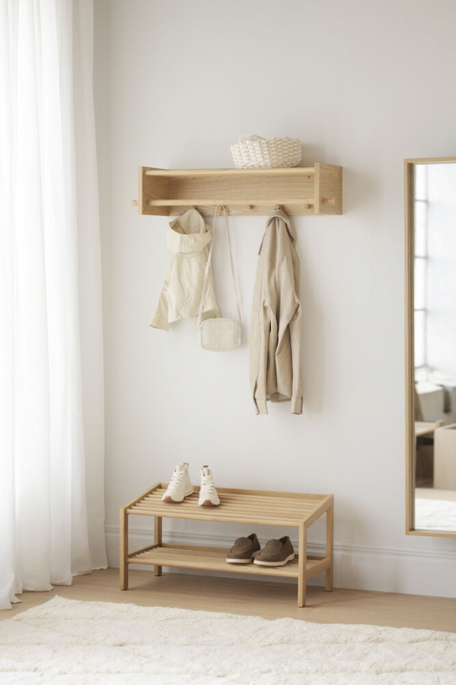 Miroir 'Hillmond' 150x40cm - Chêne