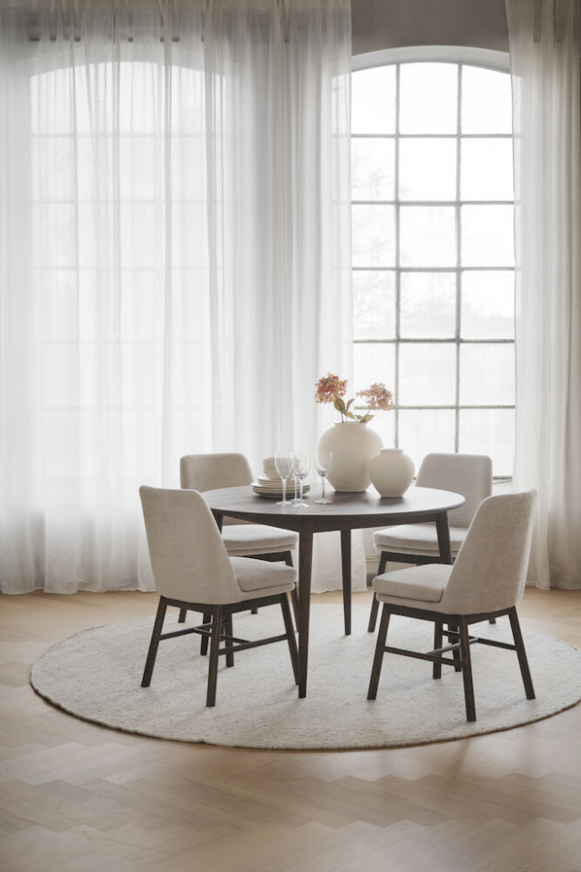 Table à manger 'Tyler' Ronde 120cm - Brun