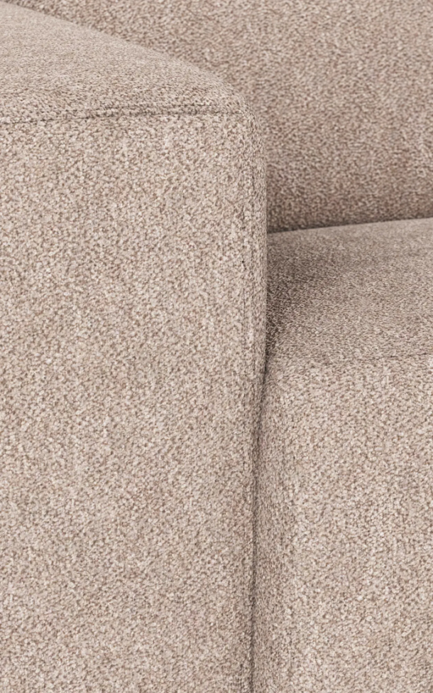 Canapé 4 places 'Willard' avec méridienne V - Beige clair