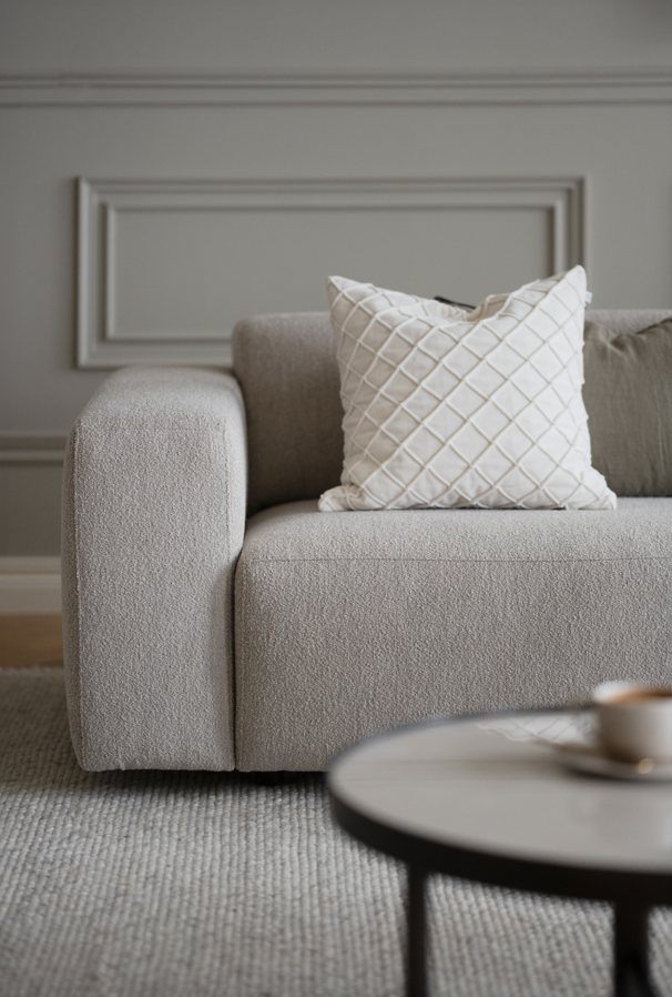 Canapé d'angle 3 places 'Willard' - Beige clair