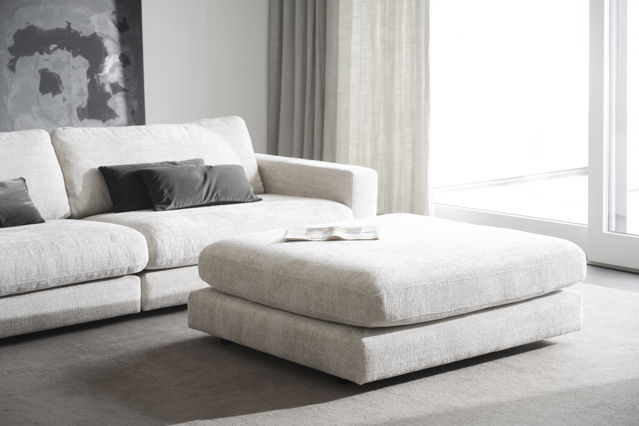 Pouf 'Duncan' - Gris clair