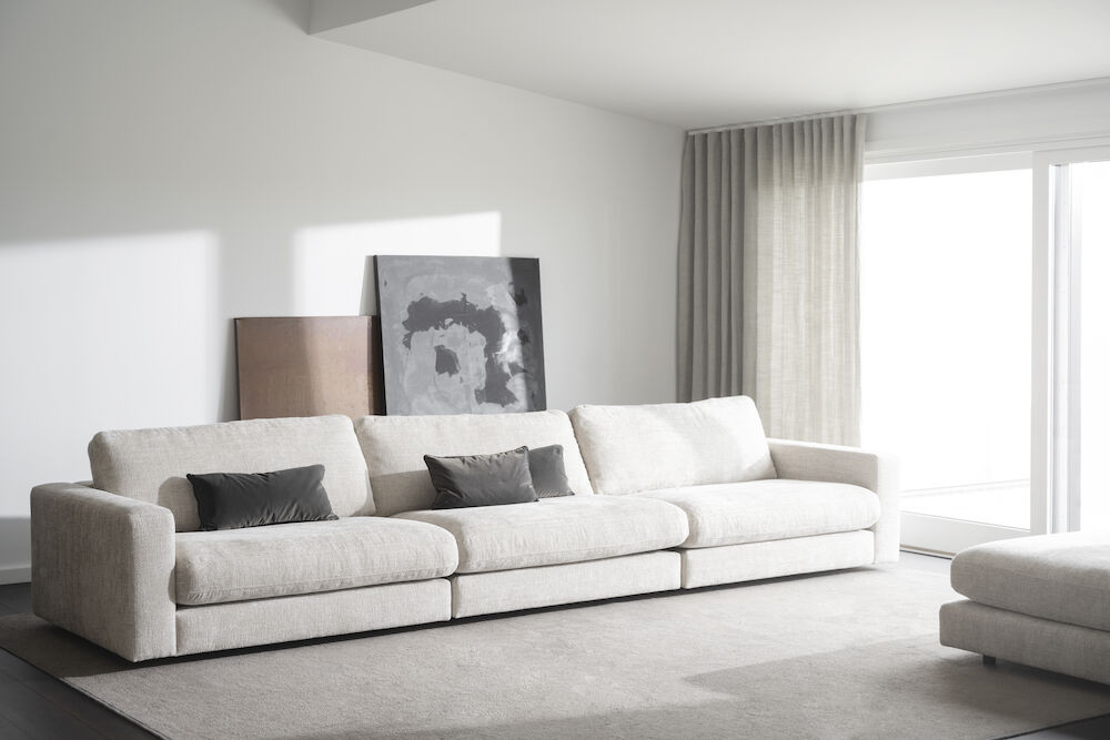 Fauteuil d'angle 'Duncan' Gauche - Gris clair