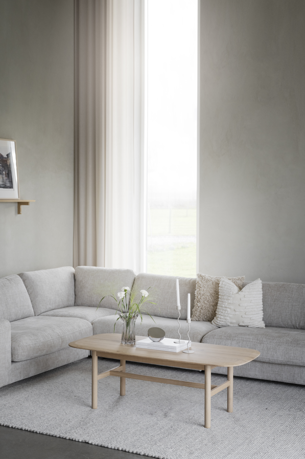 Canapé d'angle 1 place 'Duncan' - Gris clair