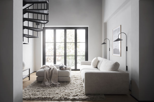 Canapé 3 places 'Duncan' - Gris clair