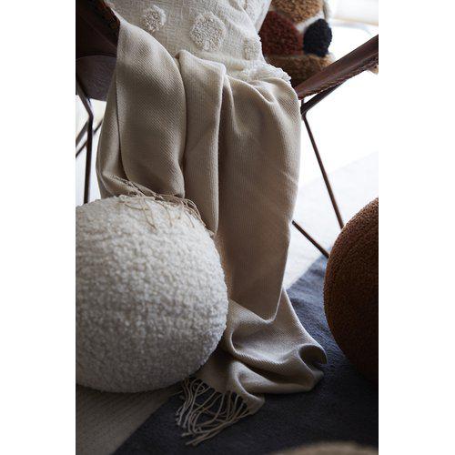 Coussin décoratif 'Elsie' 25cm - Blanc