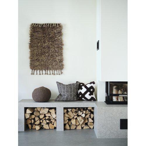 Coussin décoratif 'Elsie' 30cm - Brun