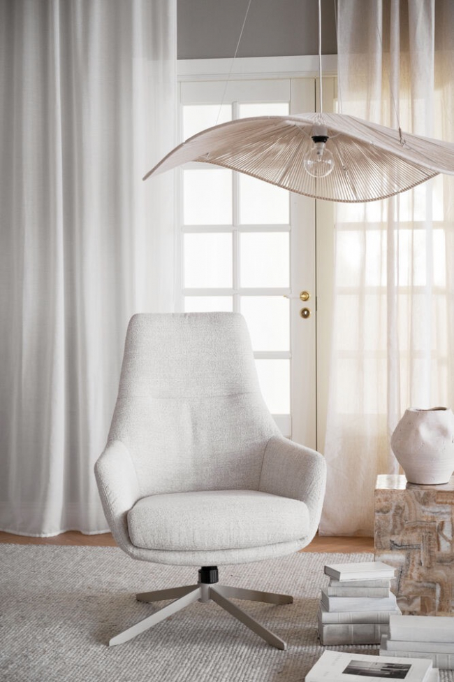 Fauteuil 'Conroe' - Blanc