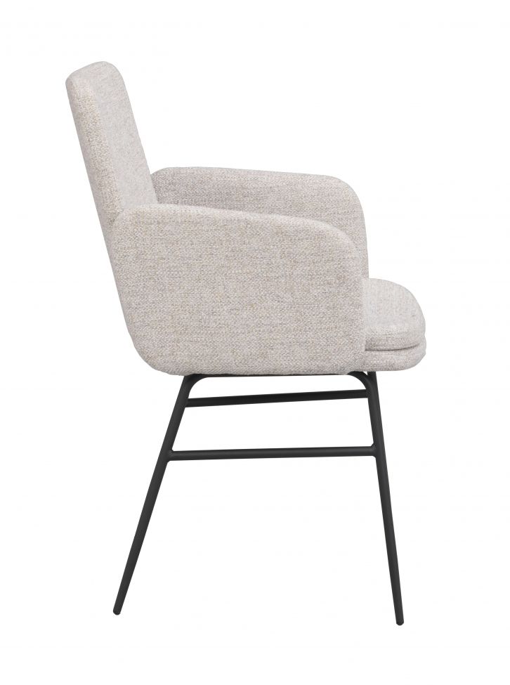 Fauteuil 'Conklin' - Beige clair/noir