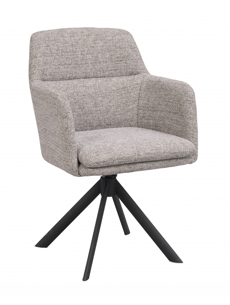 Fauteuil 'Gladstone' - Beige foncé/noir