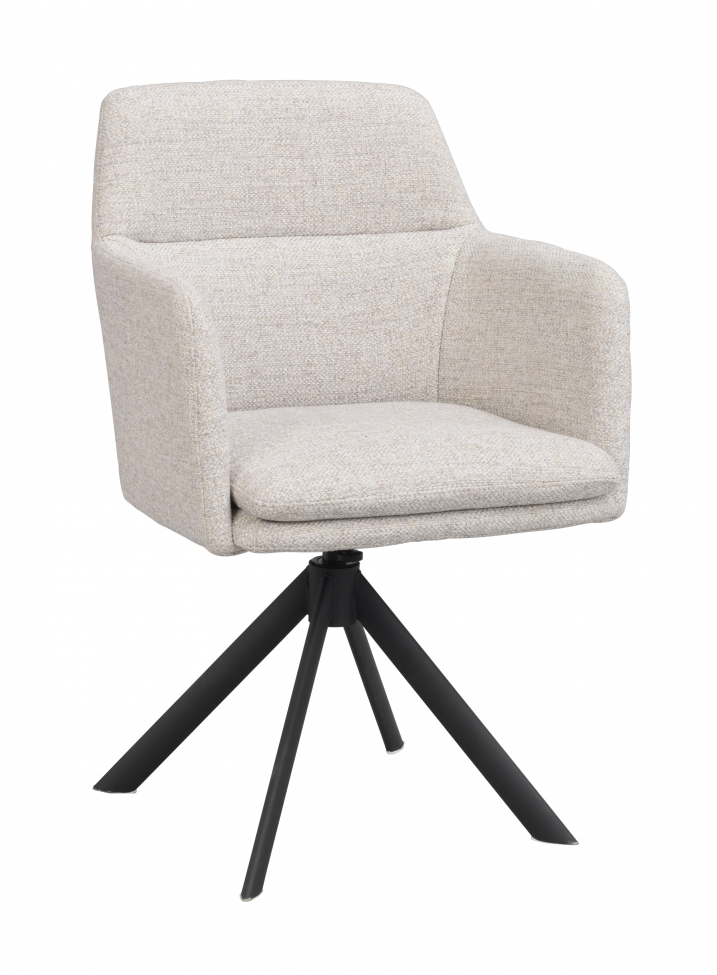 Fauteuil 'Gladstone' - Beige clair/noir