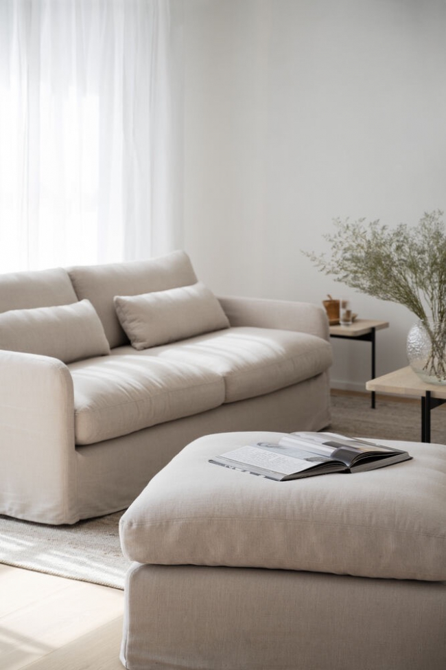 Pouf 'Peyton' - Beige