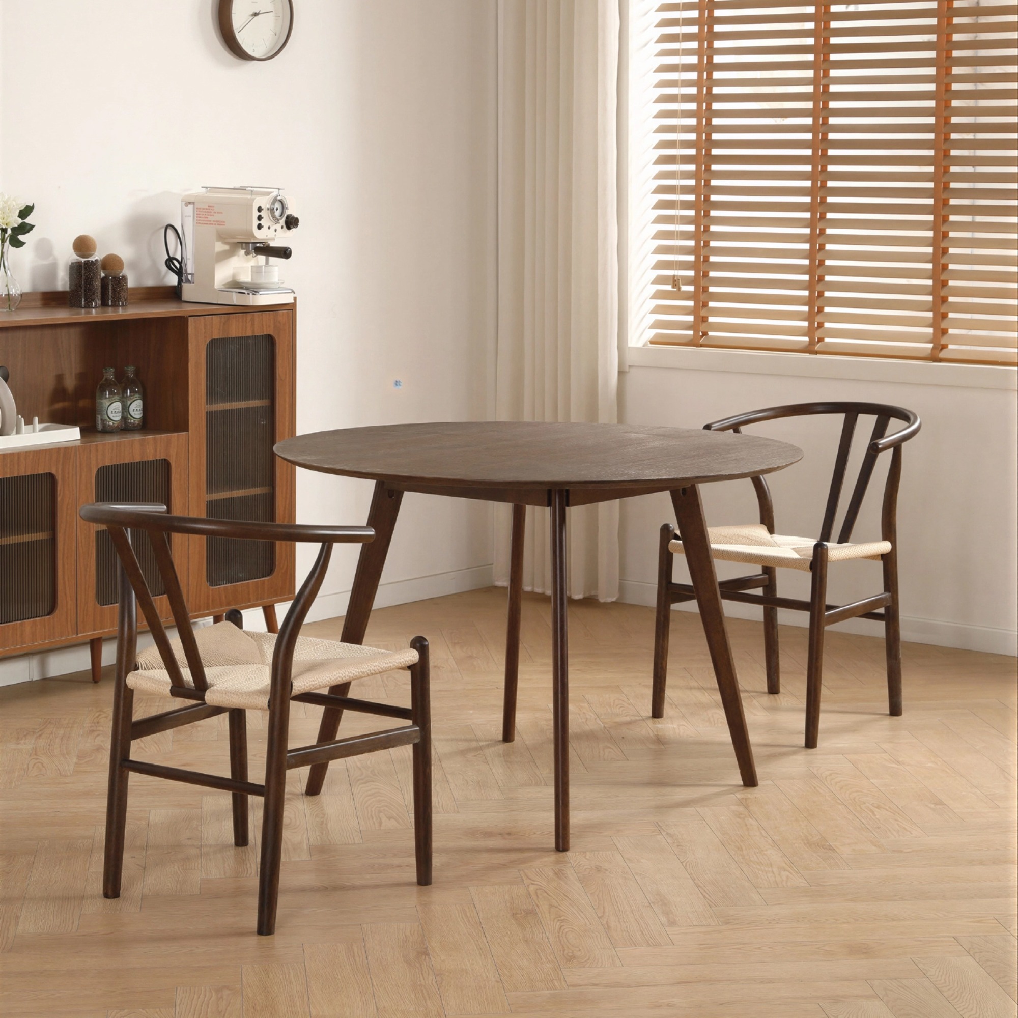 Table à manger 'Luma ' Ronde 115 cm - Noyer