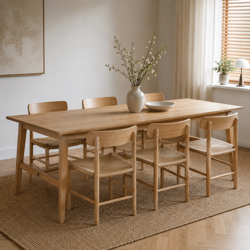 Table à manger 'Alfors' 210x100cm - Naturel