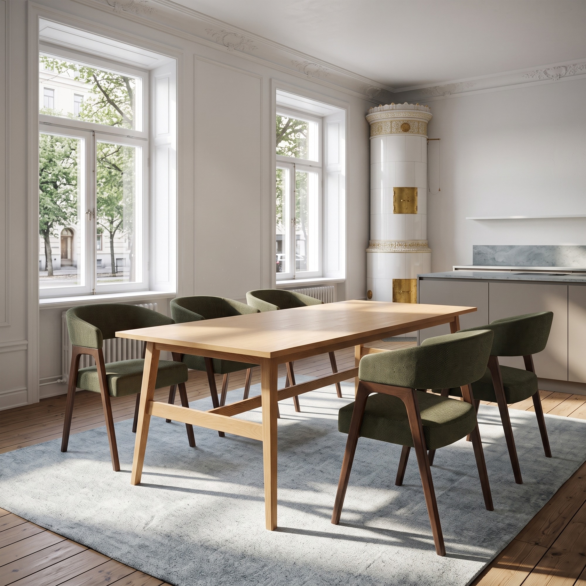 Table à manger 'Alfors' 210x100cm - Naturel