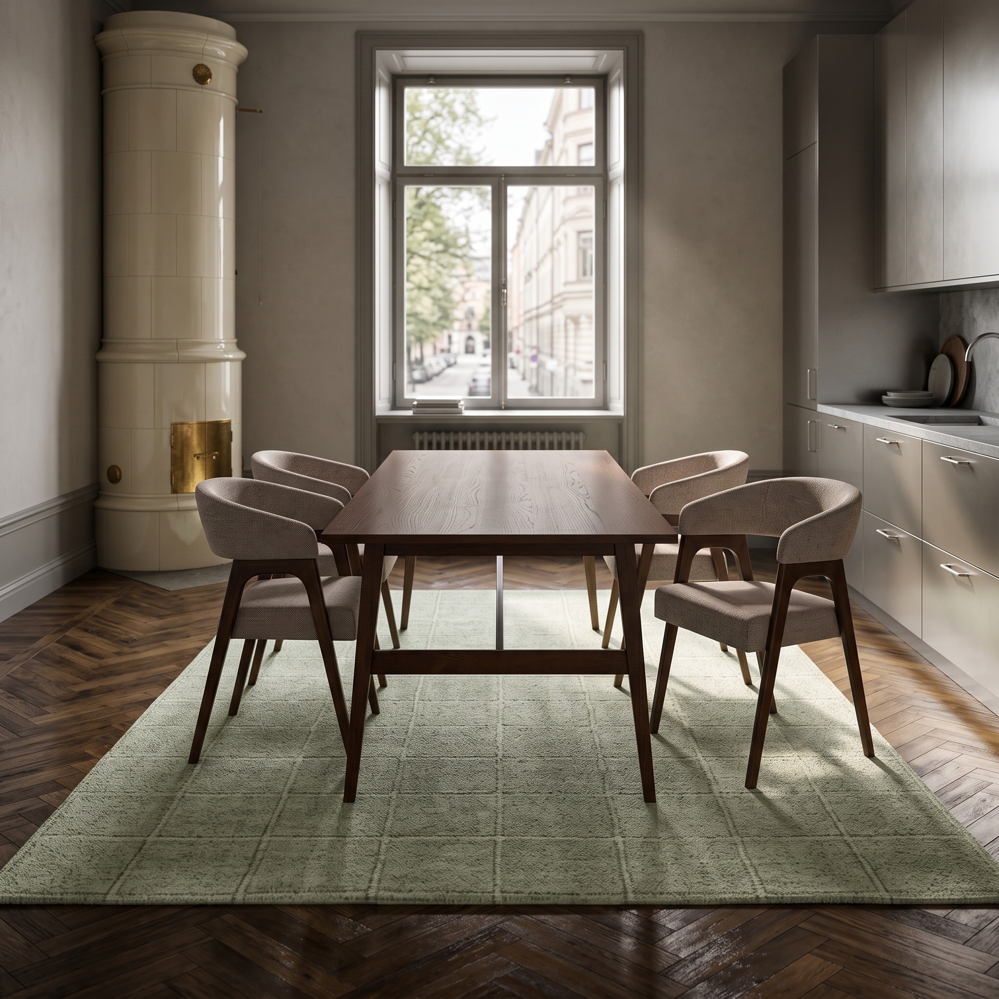 Table à manger 'Alfors' 210x100cm - Noyer