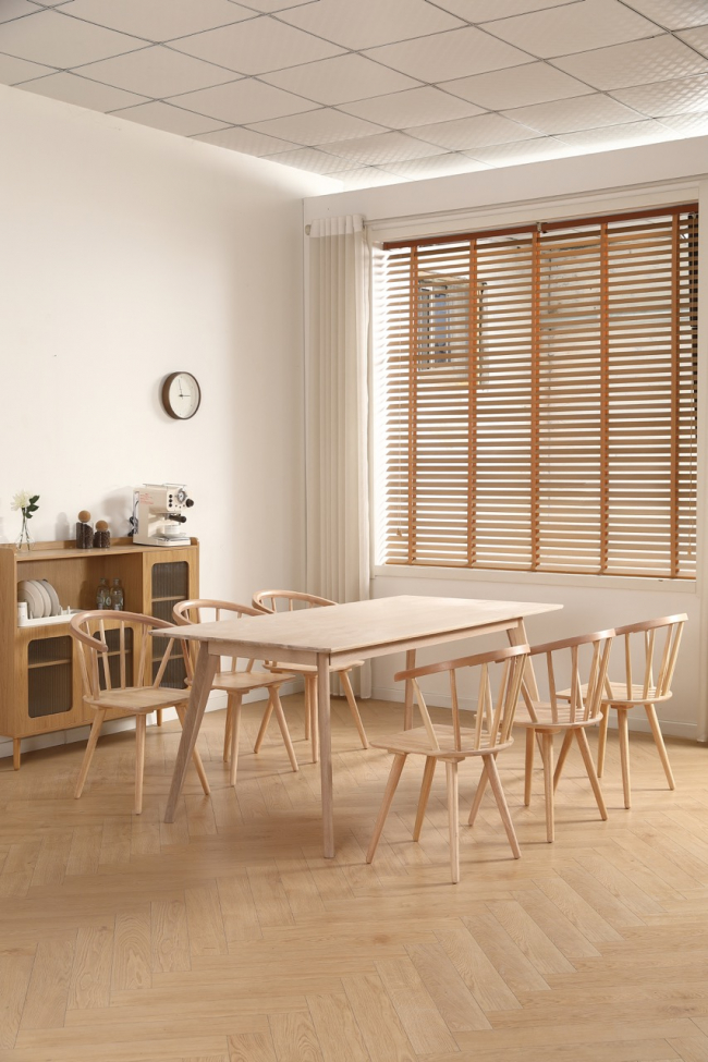 Table à manger 'Line' 180 cm - Blanc pigmenté