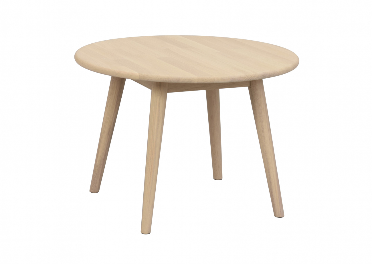 Table basse 'Tompkins' ronde Ø60 - Chêne blanchi