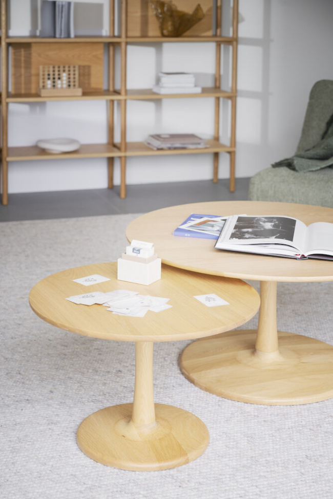 Table basse 'Hobart' Ronde 90cm - Chêne