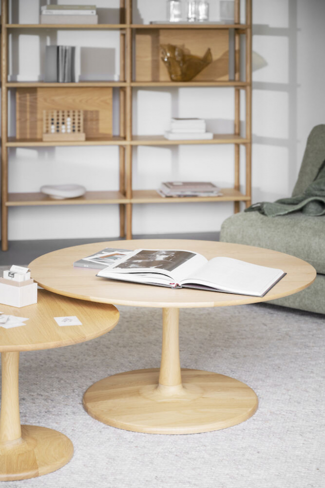 Table basse 'Hobart' Ronde 90cm - Chêne