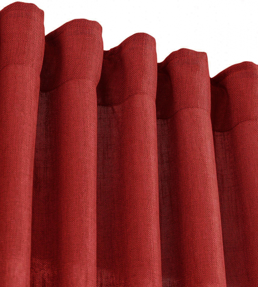 Paquet de 2 Rideau 'Cecil' 140x260 - Rouge