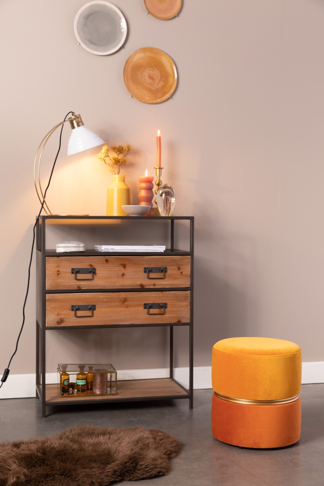 Pouf 'Bubbly Sun' - Jaune