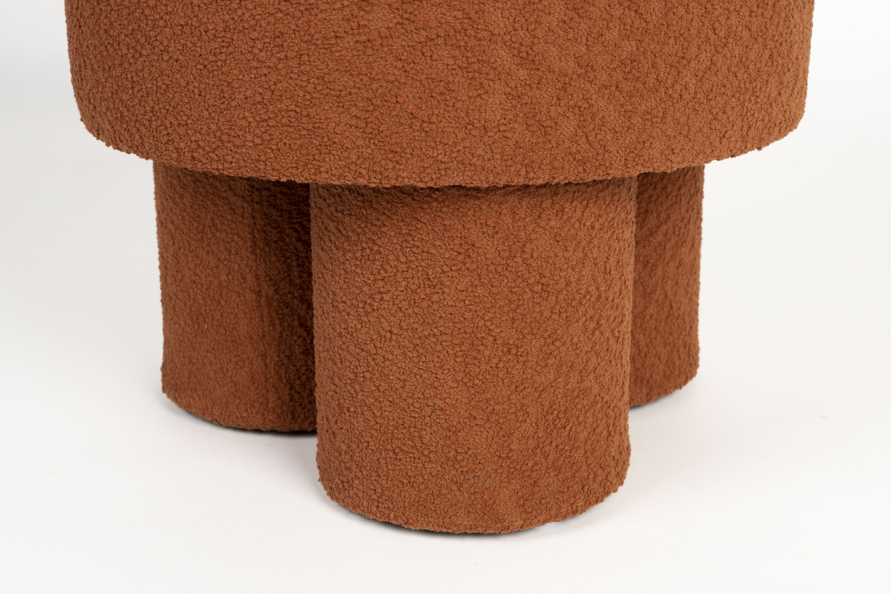 Pouf 'Marcos' - Brun Rouge