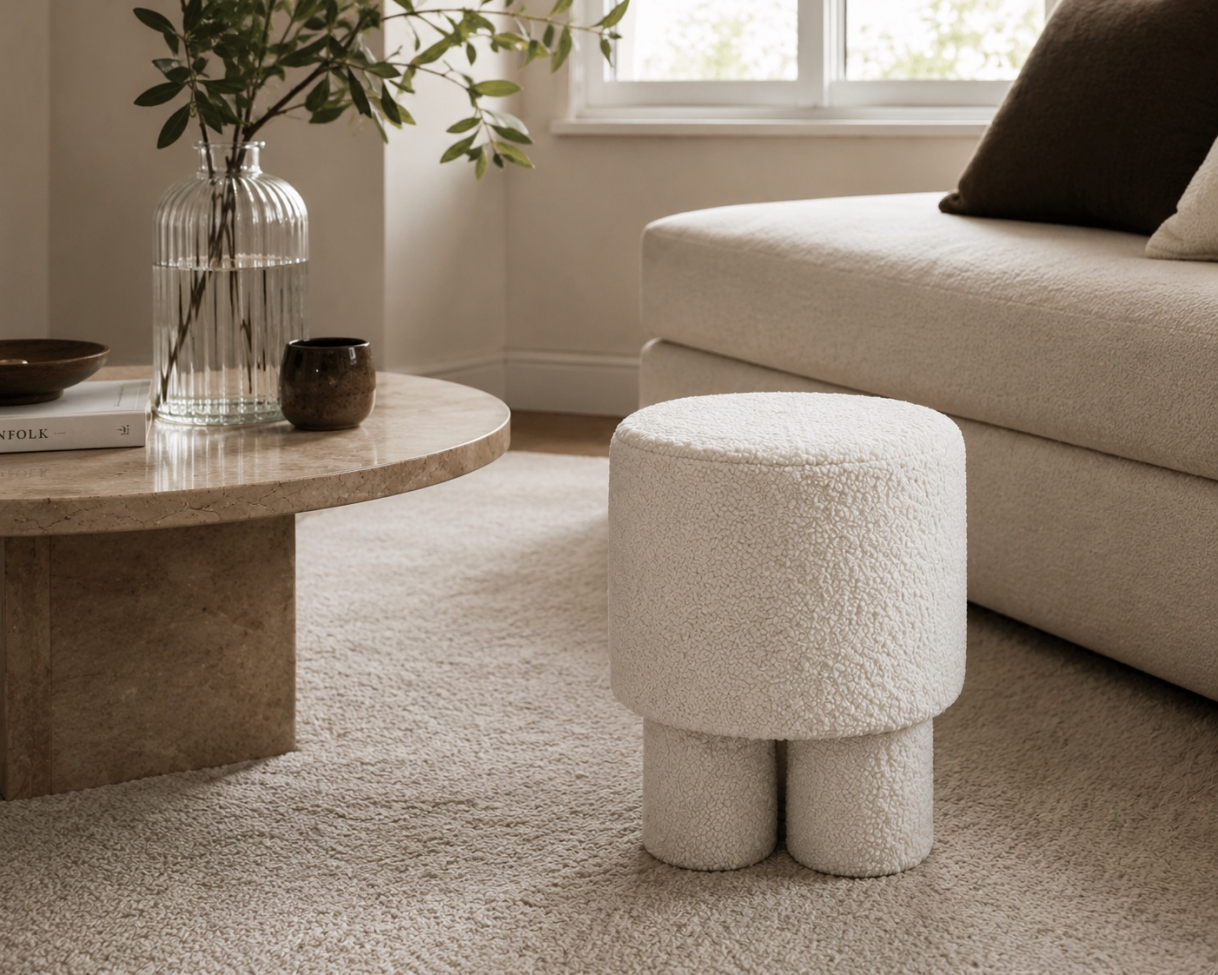 Pouf 'Marcos' - Blanc
