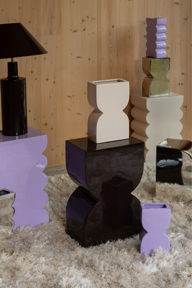 Pouf 'Curves' - Violet