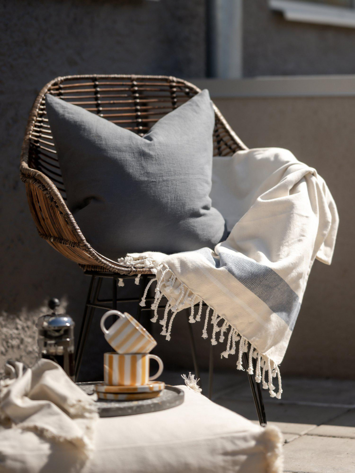 Plaid 'Tim' 125x150 - Bleu