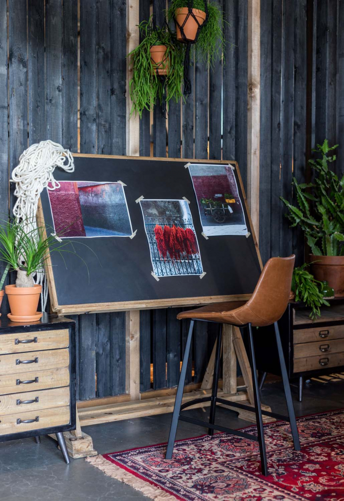 Tabouret de bar 'Franky' L - Cognac