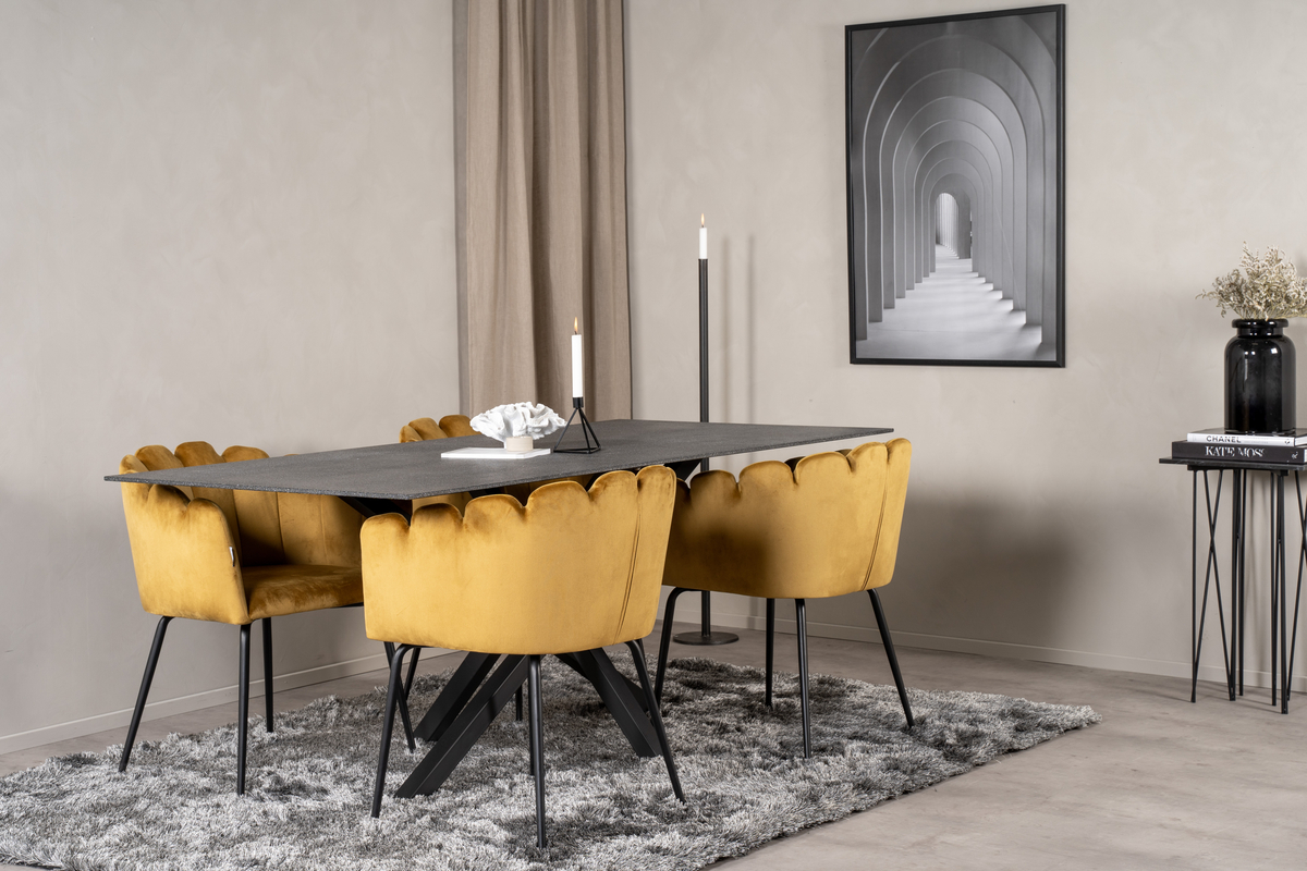 Chaise 'Flatanger' - Jaune