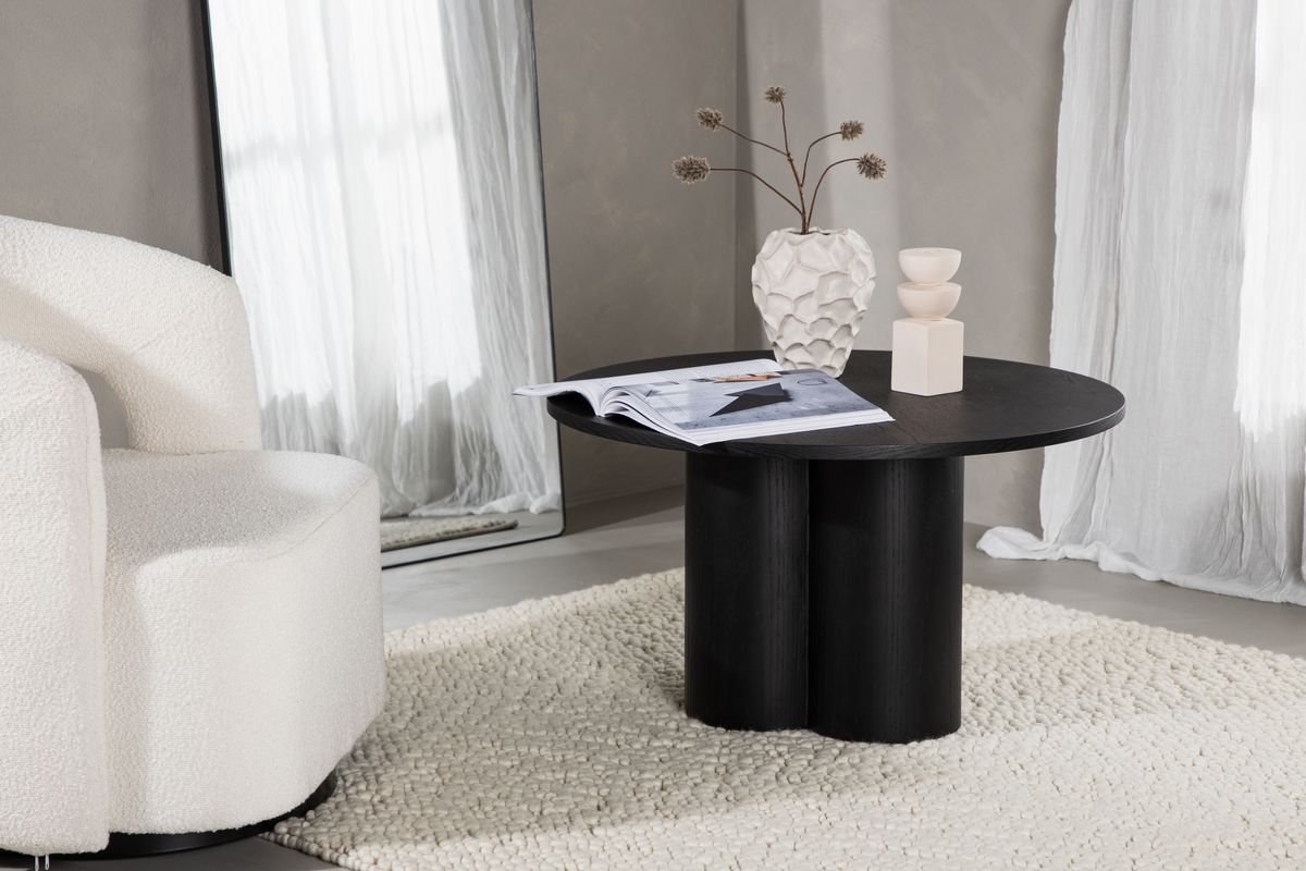 Table basse 'Orsa' Rond 80cm - Noir