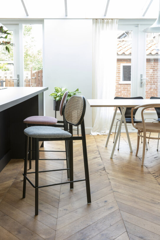 Chaise 'Chatou' - Naturel/Gris