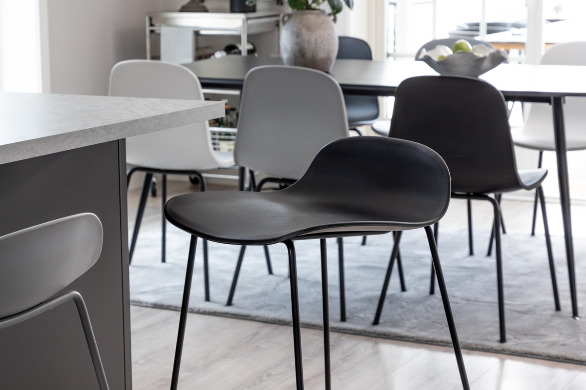 Tabouret de bar 'Evanger' - Noir