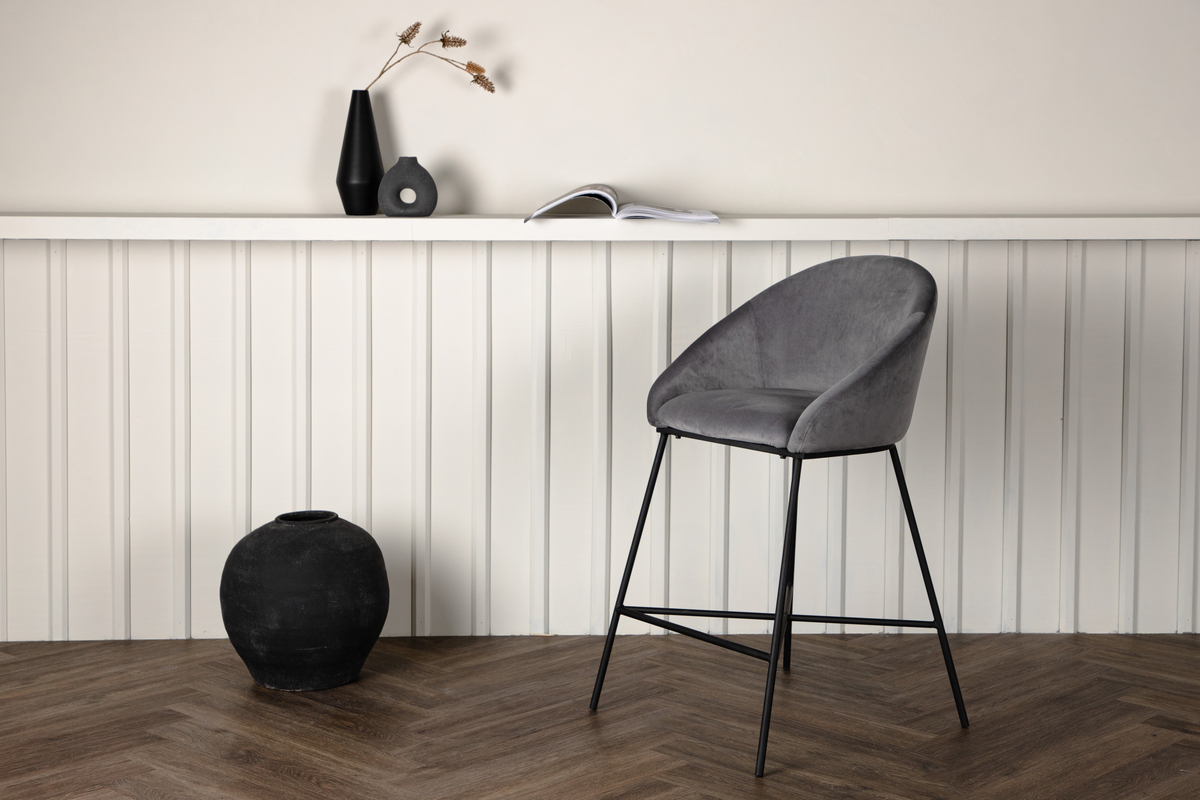 Tabouret 'Elverum' - Gris foncé