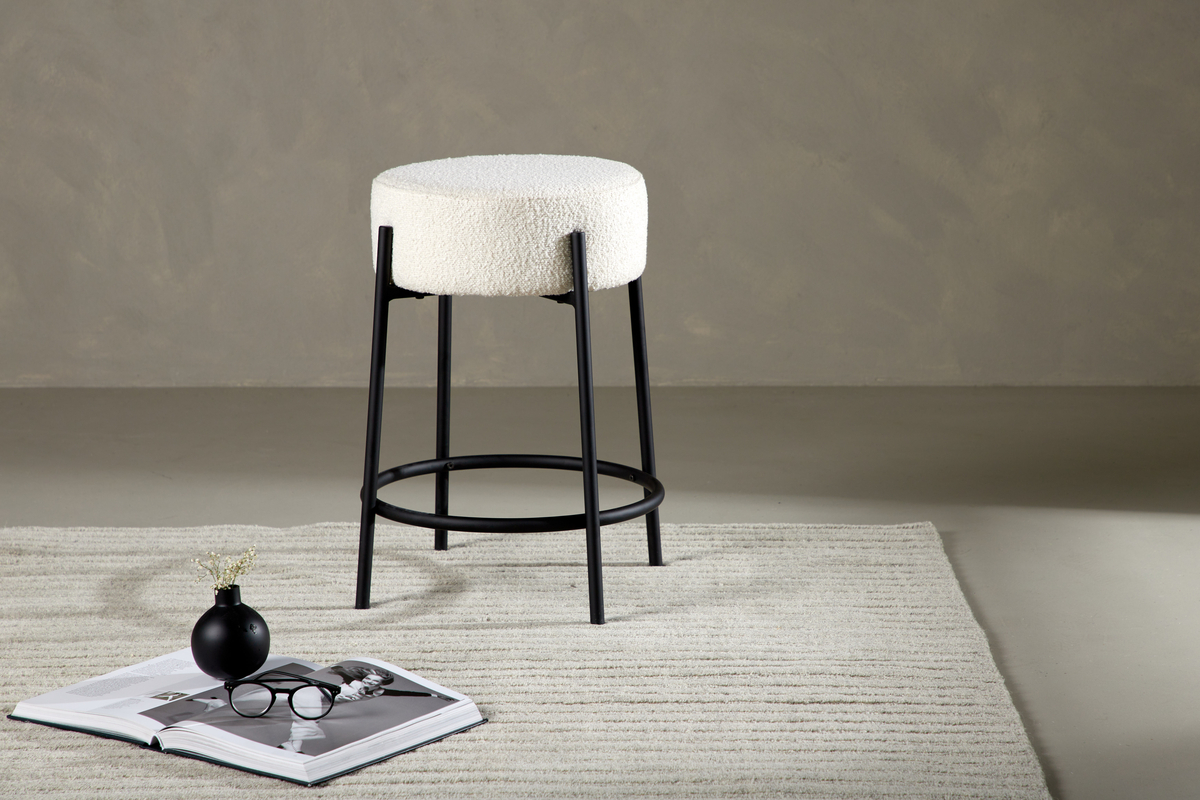 Tabouret 'Eigersund' - Blanc bas