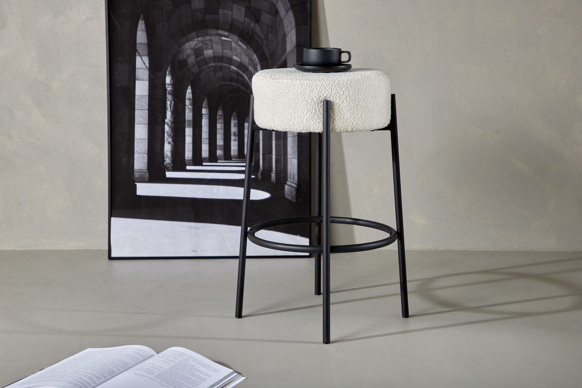 Tabouret 'Eigersund' - Blanc