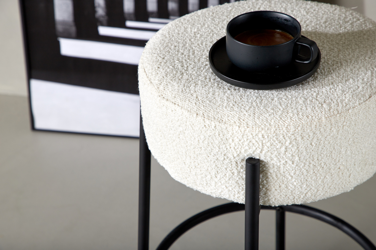 Tabouret 'Eigersund' - Blanc