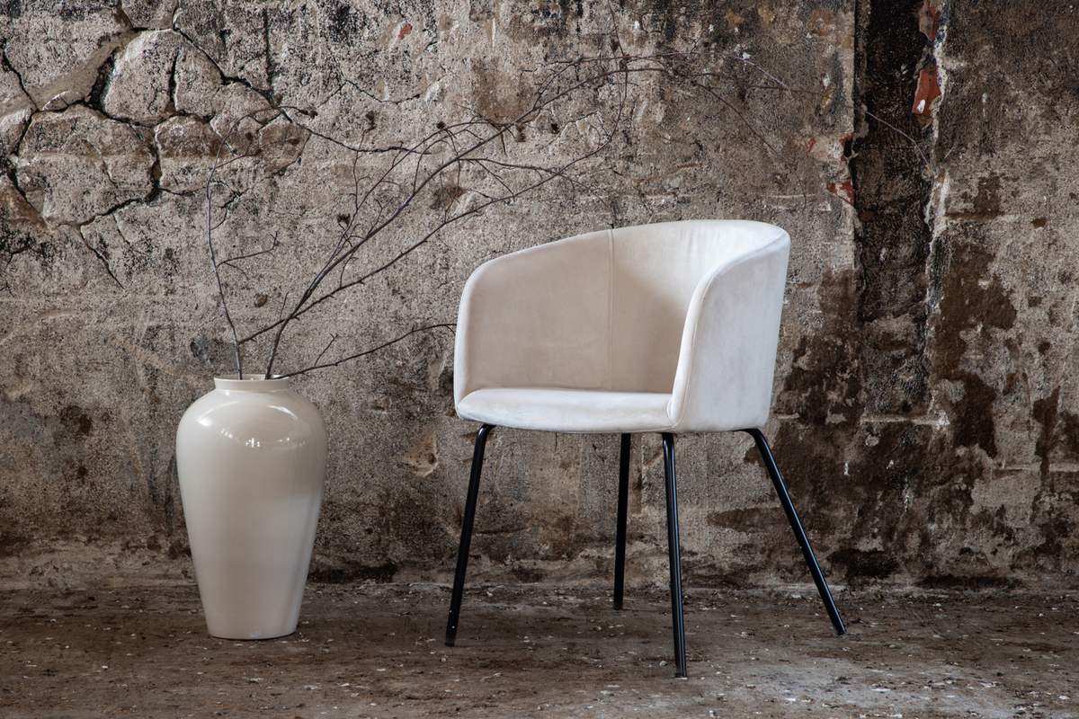 Chaise 'Astrid' - Beige/Noir