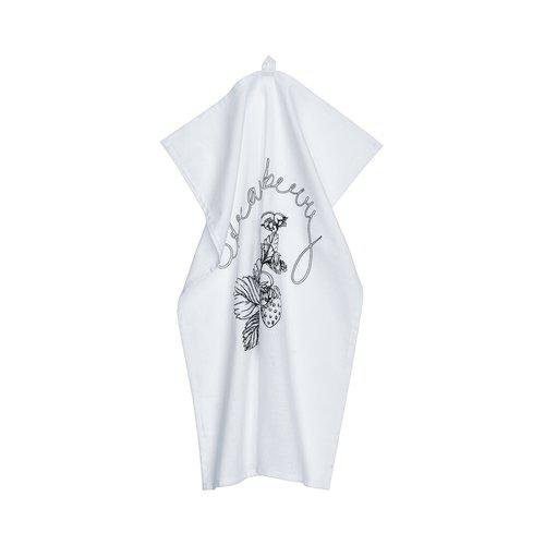 Torchon 'Strawberry' 47x70 - Blanc