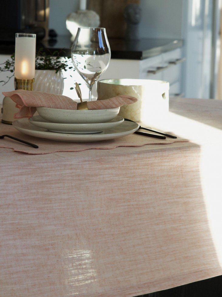 Nappe 'Sabina' Ronde 200cm - Rose